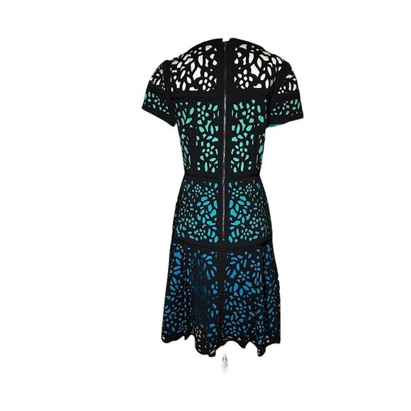 NWOT Shani Colorbloack Laser Fit & Flare Teal Dress – Sz 2 - Picture 5 of 8